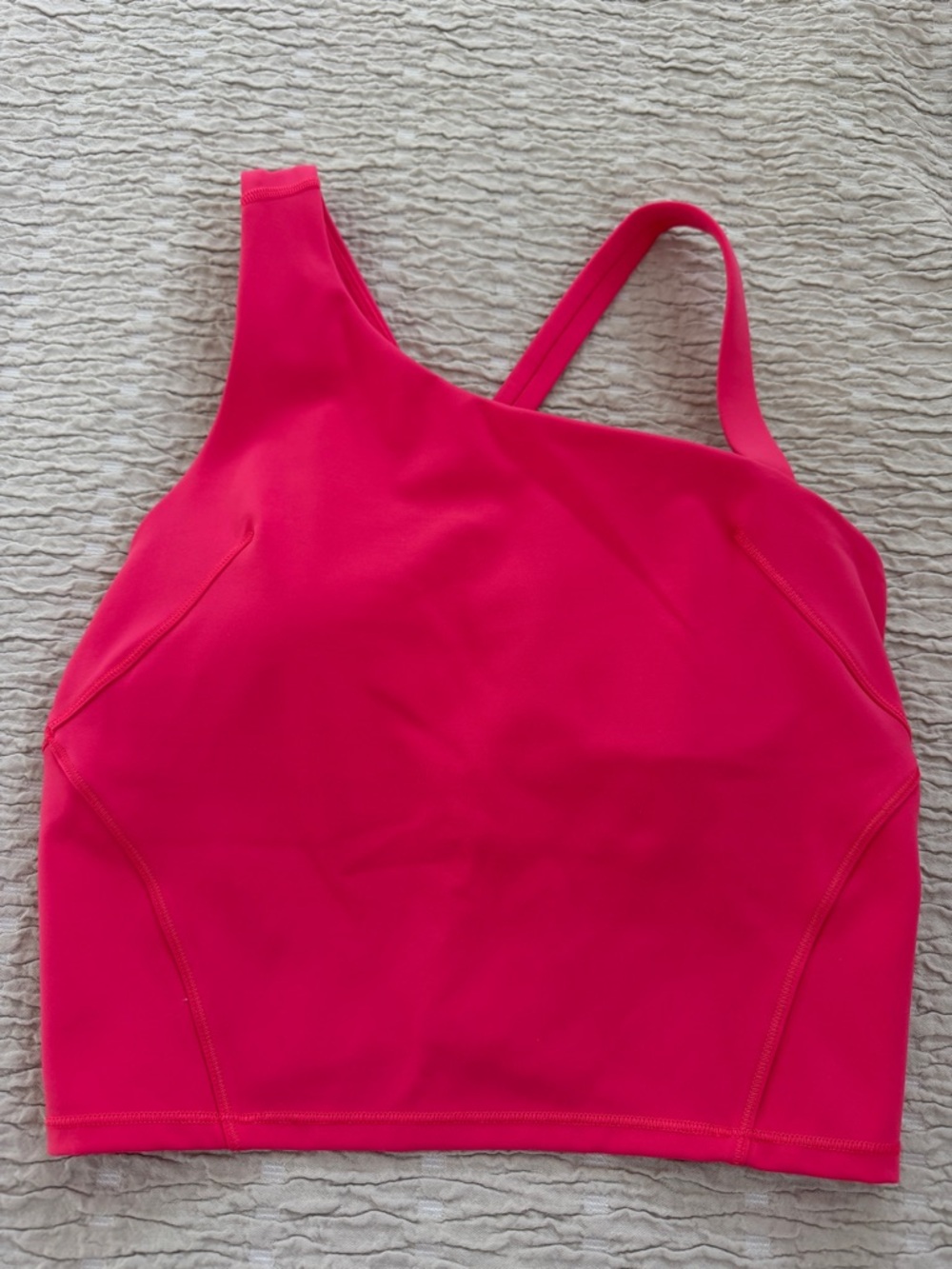 lululemon athletica Fuchsia One-Shoulder Crop Top